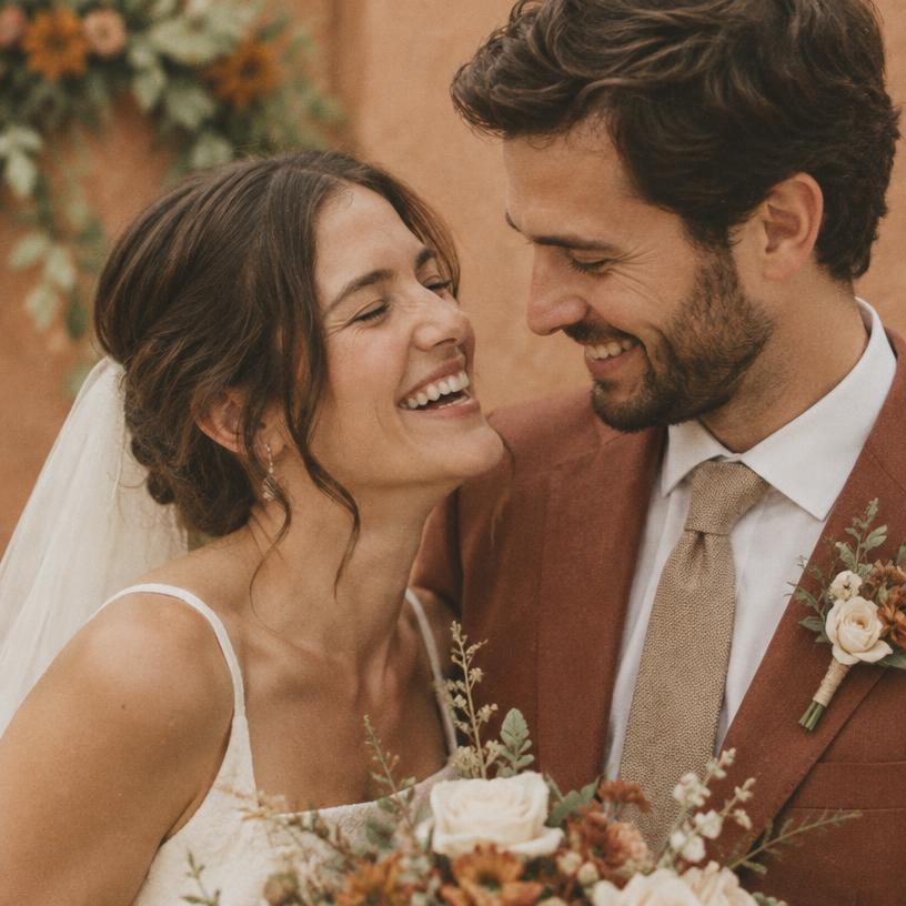 Emma and James laughing together